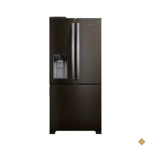 Geladeira Brastemp Frost Free French Door Preta com Água e Gelo na Porta -…