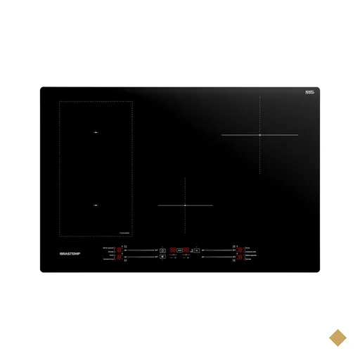 Cooktop 4 Bocas de Indução Brastemp com Flexizone Preto - BDJ77BE