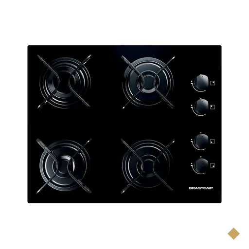 Cooktop 4 Bocas Brastemp com Grades Piatina e Acendimento Automático - BDD61AE