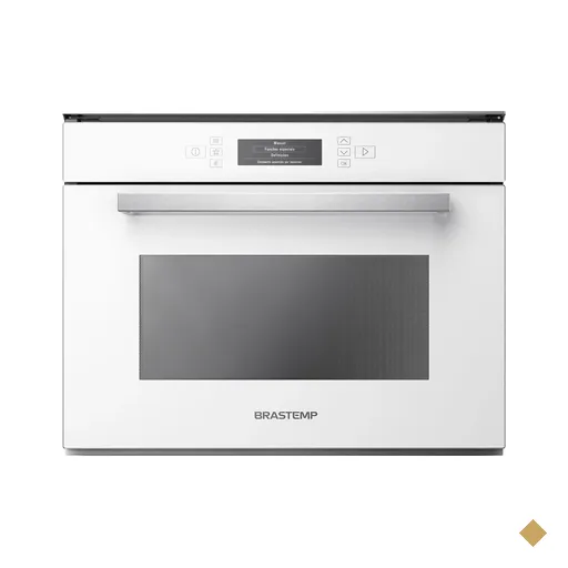 Micro-ondas Brastemp Vitreous de Embutir 40 Litros Branco com Grill - GMT40AB
