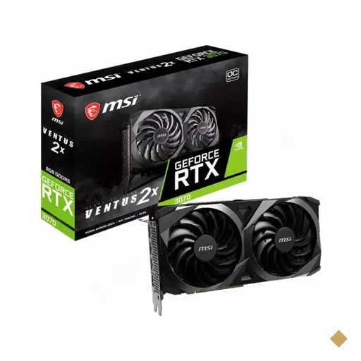 Placa de Vídeo MSI GeForce RTX 3070 Ventus 2X OC 8GB GDDR6 256-bit PCI-E 4.0…