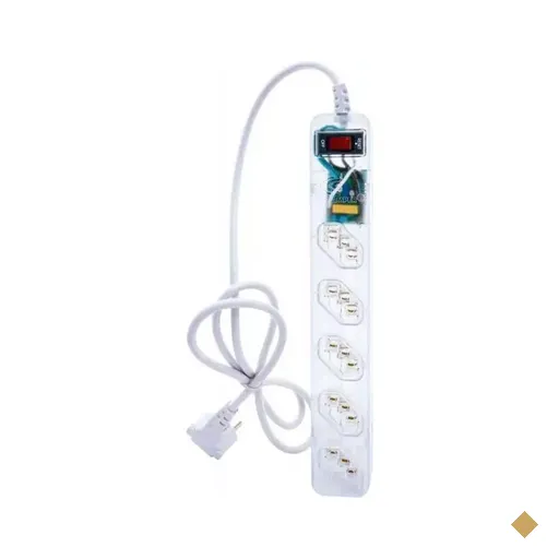 DPS + Filtro de Linha iCLAMPER Energia 5 Tomadas Bivolt Transparente