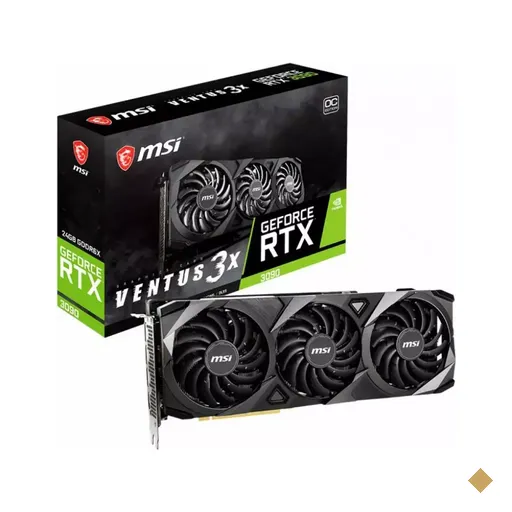 Placa de Vídeo MSI GeForce RTX 3090 Ventus 3x OC 24GB GDDR6X 384-bit PCI-E 4.0…