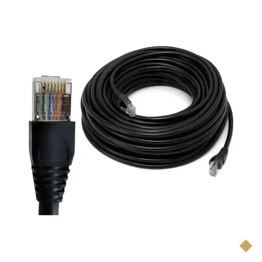 Cabo de Rede RJ-45 CAT6 20m - Preto