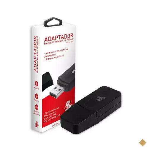 Adaptador Bluetooth Receptor de Musica com Cabo Auxiliar P2 - CHIP SCE 5+