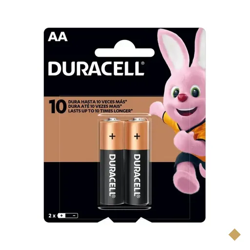 2 Pilhas AA Alcalina, MN1500B2 - Duracell