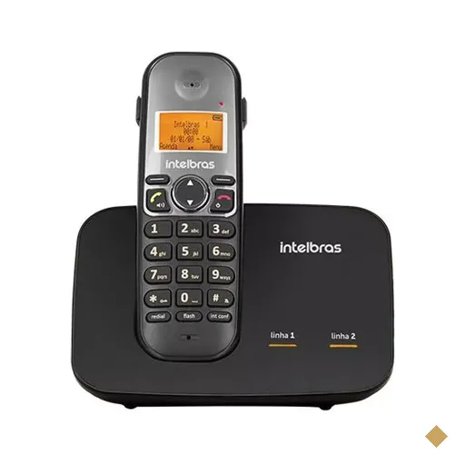 Telefone Intelbras Sem Fio Digital (com entrada para 2 linhas) TS 5150 - Preto
