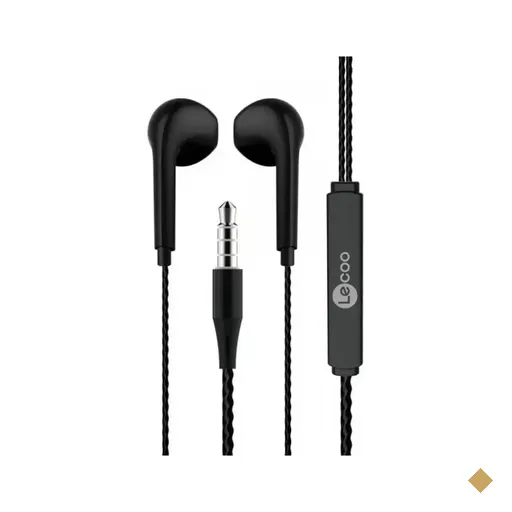 Fone de ouvido Lecoo EH104 P2 c/ Microfone Preto