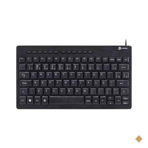 Teclado Mini Vinik DT110 Chocolate Multimidia Dynamic Flat USB Preto
