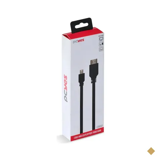 Cabo Conversor Mini Displayport 1.4 (M) x HDMI (M) 2.0 2m (Full HD) Preto