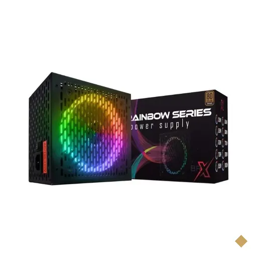 Fonte BRX 500W RGB Rainbow ATX12V/EPS12V BRX500 80 PLUS Bronze