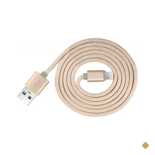 Cabo USB x Lightning para iPhone, 1 metro, Dourado - MD9