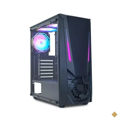 Gabinete K-Mex Gamer JAEGER I RGB, Lateral em Vidro Temperado, Mid Tower Black