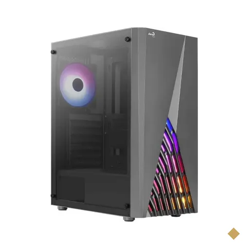 Gabinete Aerocool Delta G RGB, Lateral em Vidro Temperado, Mid Tower Black
