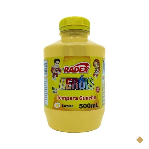 Tinta Guache, Amarelo 500ml, 2566, Radex - PO 1 UN