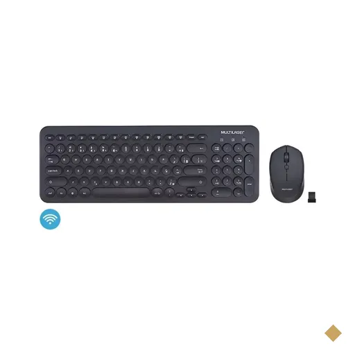 Kit Teclado e Mouse Multilaser Multimídia TC231 Wireless