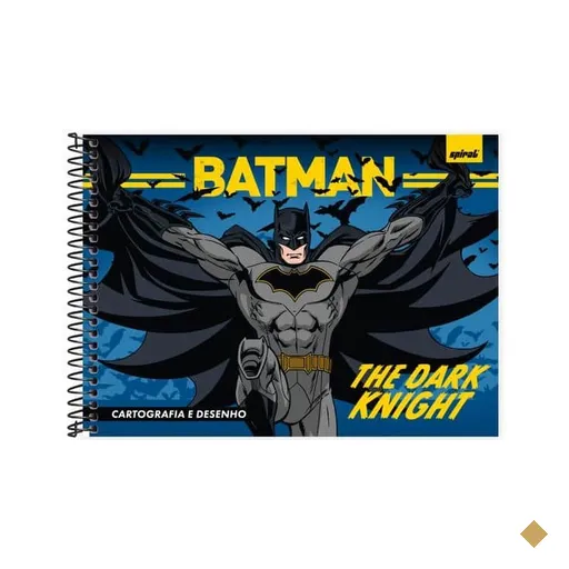 Caderno cartografia capa dura 48fl Bat. Kids 2643070 Spiral Btk PT 1 UN