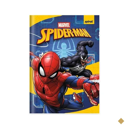 Caderno 1/4, Capa dura, costurado, 80 folhas, Homem-Aranha / Spider-Man Marvel…