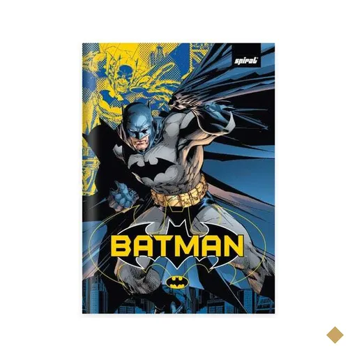 Caderno 1/4, Capa dura, costurado, 80 folhas, Batman, 2643261, Spiral Btg - PT…