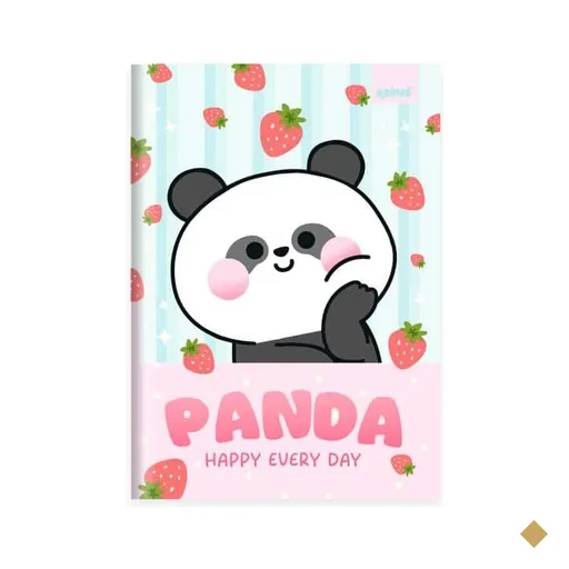 Caderno 1/4 , Capa dura, costurado, 80 folhas, Panda, 2638885, Spiral Ten PT 1…