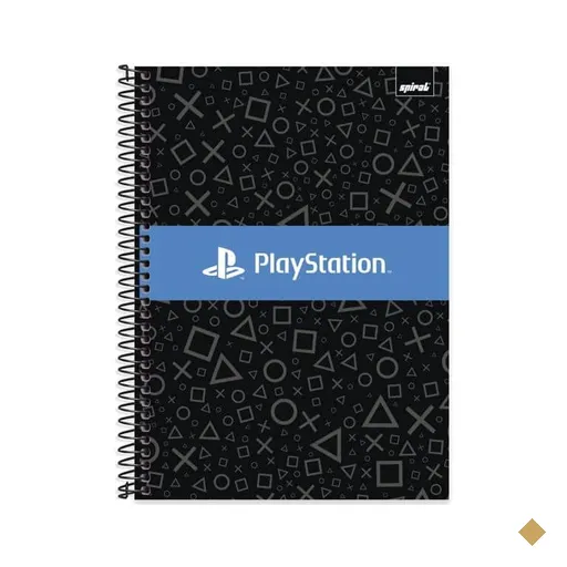 Caderno Universitário Capa Dura, 1 x 1, 80 folhas, PlayStation, 2639776…