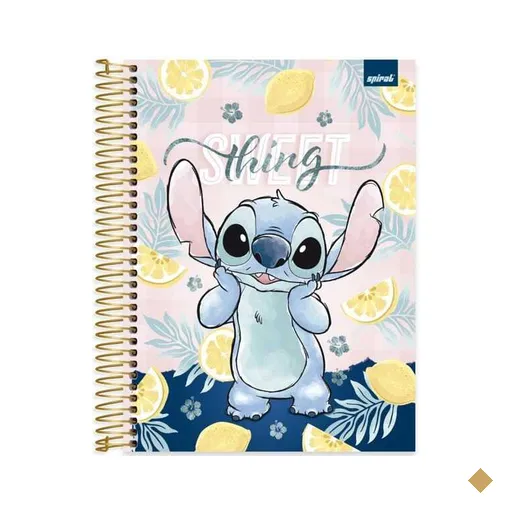 Caderno Universitário, Capa Dura, 10X1, 160 Folhas, Stitch, Disney, Sweet…