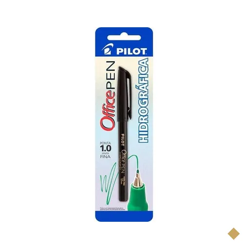 Caneta hidrográfica preta 1,0mm Office Pen 3126 Pilot BT 1 UN