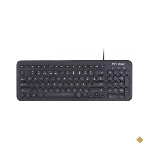 Teclado Multilaser Compact Multimídia TC234 USB Preto
