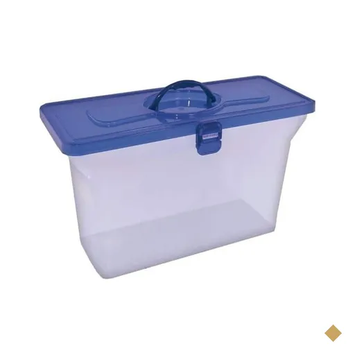 Maleta Plástica Organizadora Home Office e Casa Empilhável 26 Litros, Azul…