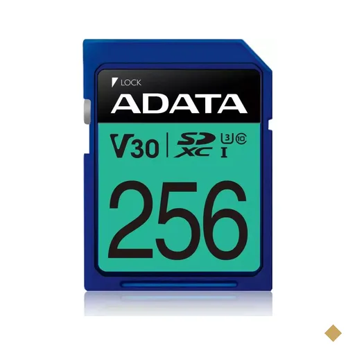 Cartão ADATA 256GB Premier Pro SDXC UHS-I U3 V30S SD Card (Classe 10) -…
