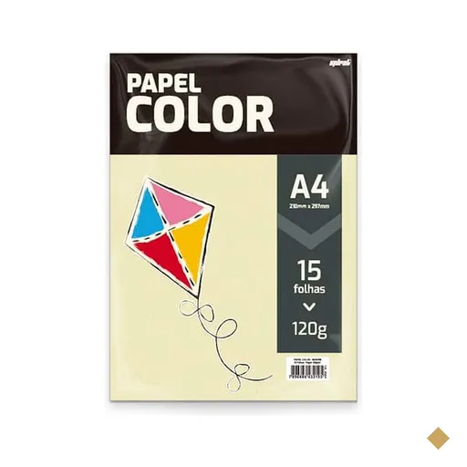 Papel 120g A4 210x297 Color Marfim Spiral PT 15 FL