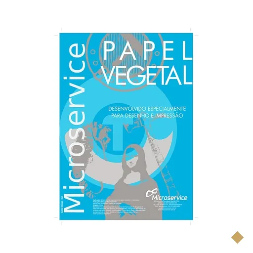 Papel vegetal A4, 210 x 297mm, 90-95 g/m², Microservice - PT 100 FL