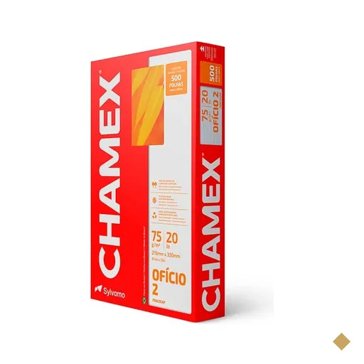 Papel Sulfite Ofício 2, 75g, 216mmx330mm, Chamex - PT 500 FL