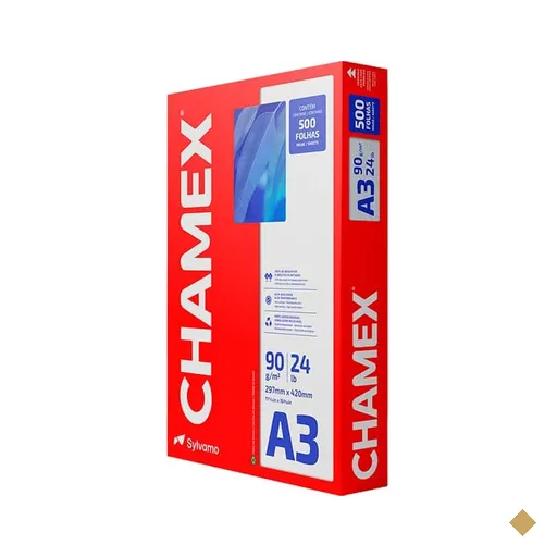 Papel Sulfite A3, 90g, 297x420mm, Chamex - PT 500 FL