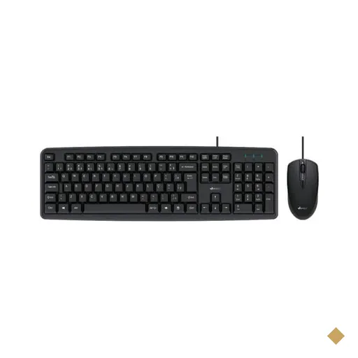 Teclado e Mouse com fio, Preto, KMF100, App-Tech - CX 1 UN