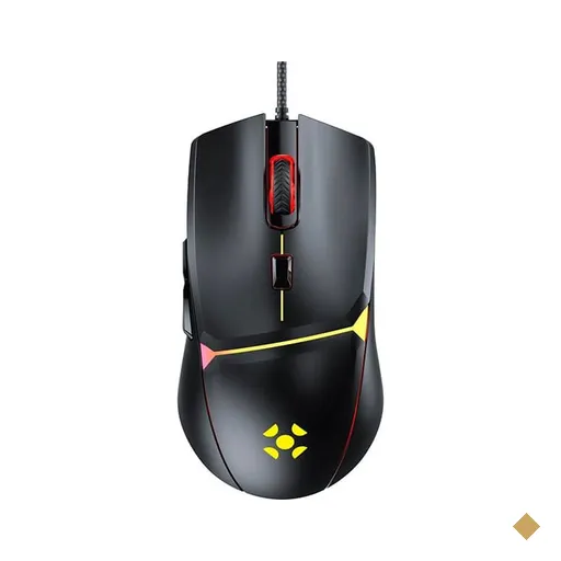 Mouse Gamer com fio USB 7200dpi Crusader RGB, Preto Fortrek - UN 1 UN