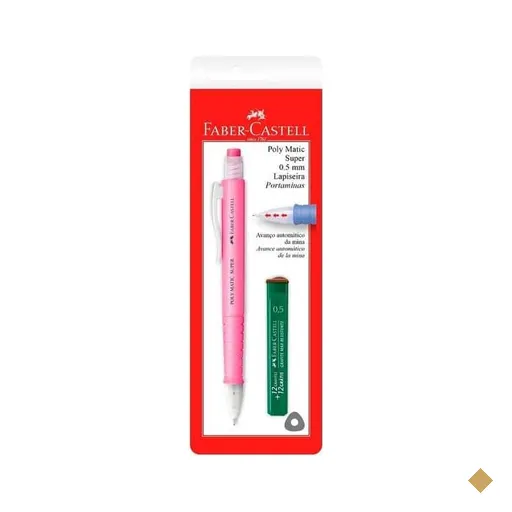 Lapiseira Poly Matic Super 0.5mm Cores Sortidas + 1 Tubo de Grafite Grátis…