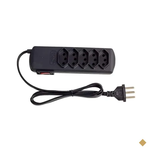 Filtro de Linha, 5 tomadas, 10A, Bivolt, Preto, Force-line PT 1 UN