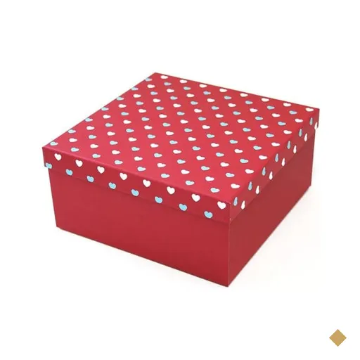 Caixa para presente 19,4x19,4x9,2cm coração P 990010011 Kawagraf PT 1 UN