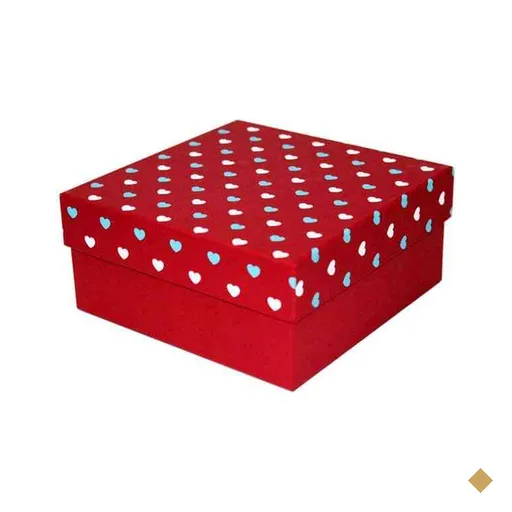 Caixa para presente PP 15x15x7cm coração vrm Kawagraf CX 1 UN
