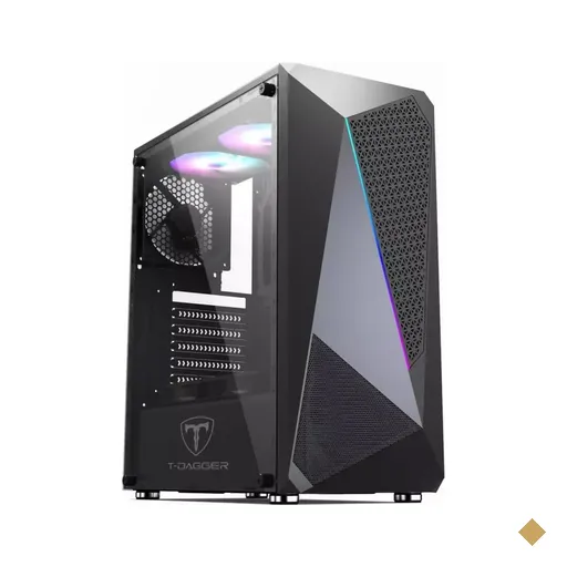 Gabinete T-Dagger G25B RGB, Lateral em Acrílico, Mid Tower Preto