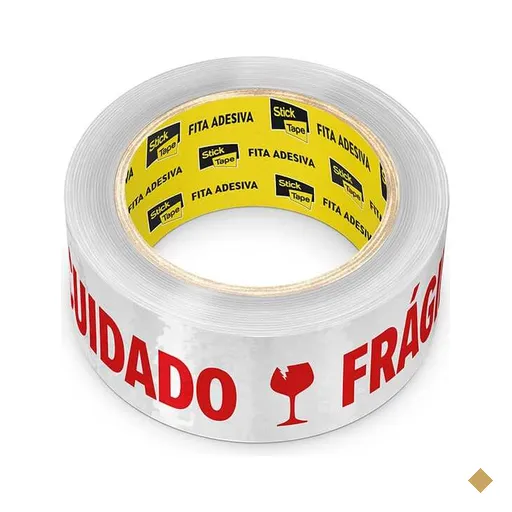 Fita Adesiva em polipropileno, Cuidado Frágil, 45mm x 100m, Stick Tape - PT 1…