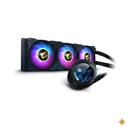 WaterCooler Gigabyte Aorus Waterforce X360, ARGB, 360mm, com Display LCD…