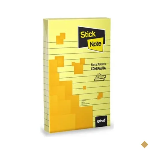 Bloco Adesivo 101x152 pautado amarelo 100fls Stick Note PT 1 UN