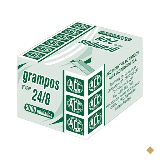 Grampo p/grampeador 24/8 galvanizado Acc CX 5000 UN