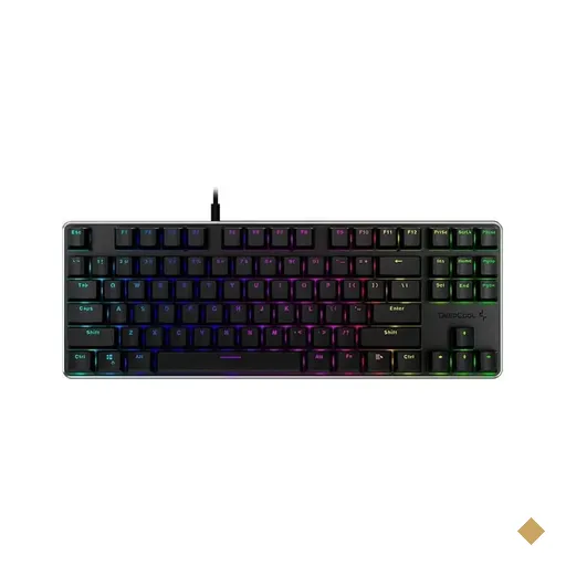 Teclado Mecânico Deepcool KB500 TKL LED RGB com Switch Outemu Red US