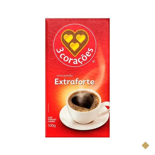 Café em Pó Torrado e Moído Extra Forte 500g 3 Corações - PT 1 UN