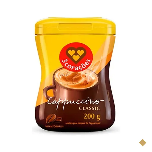 Cappuccino Classic 3 Corações, 200g, 3 Corações - PT 1 UN