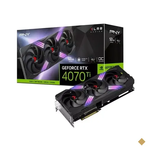 Placa de Vídeo PNY GeForce RTX 4070Ti XLR8 Gaming Verto TF OC 12GB GDDR6X…