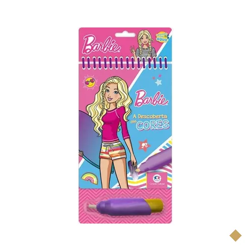 Livro de colorir infantil Aquabook Barbie Mattel Ciranda Cultural - PT 1 UN